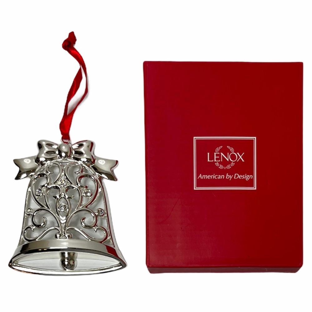 Lenox Christmas Ornament Silver Bell Luxury Collectible Holiday Decor Gifts